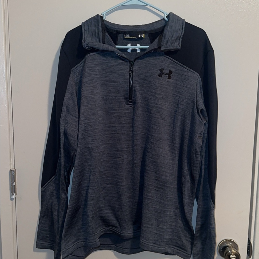 Under Armour Charcoal and Black Half-Zip Hoodie